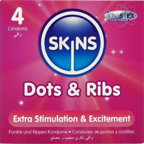 Pack de 4 préservatifs premium dots & ribs — SKINS
