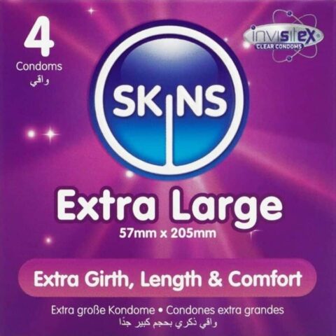 Pack de 4 préservatifs extra larges premium — SKINS