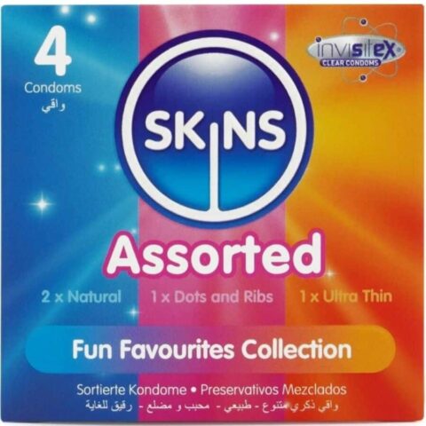 Pack de 4 préservatifs premium assortis — SKINS