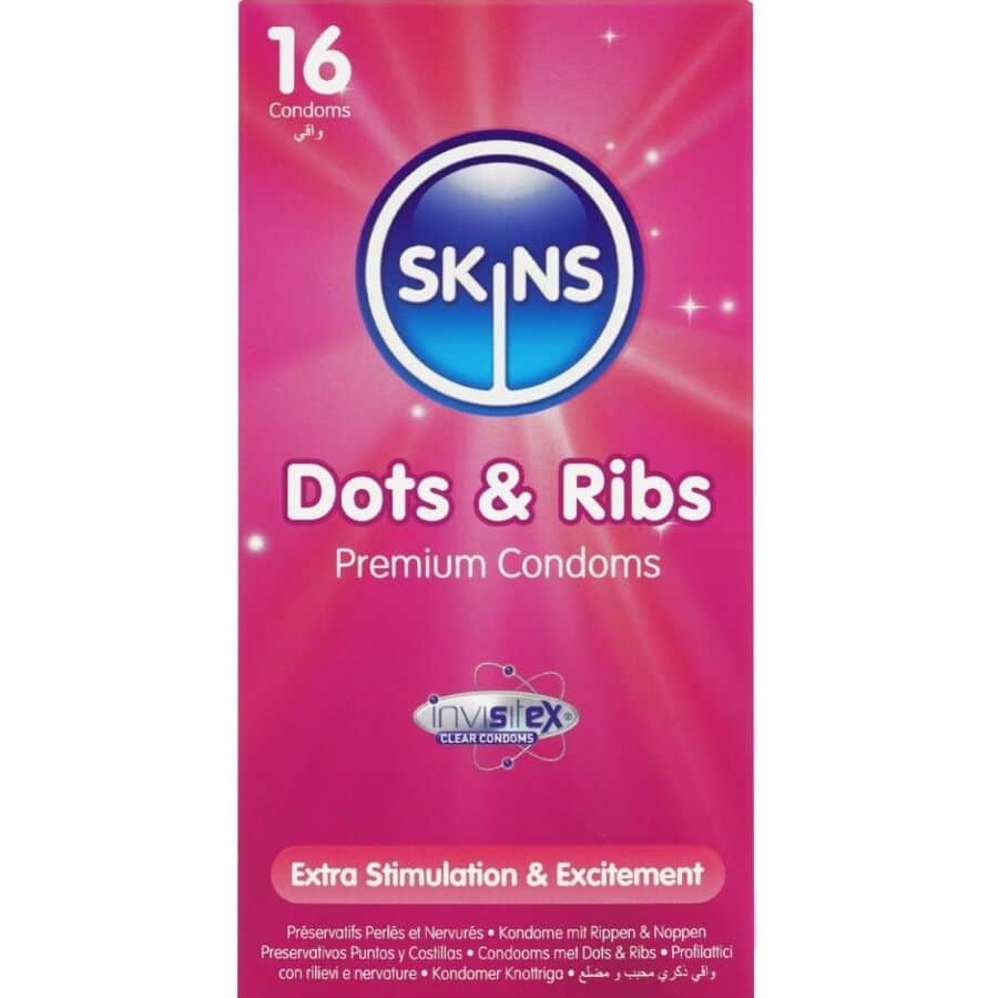 Pack de 16 préservatifs premium dots & ribs — SKINS