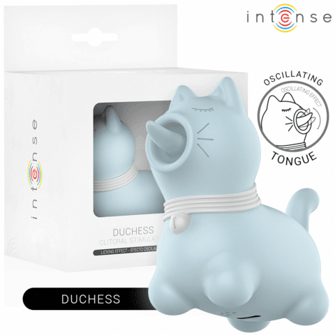 Stimulateur duchesse avec langue rotative 360º bleu — INTENSE