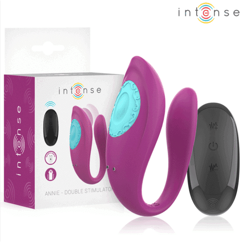 Annie vibrateur et stimulateur en U violet télécommande — INTENSE