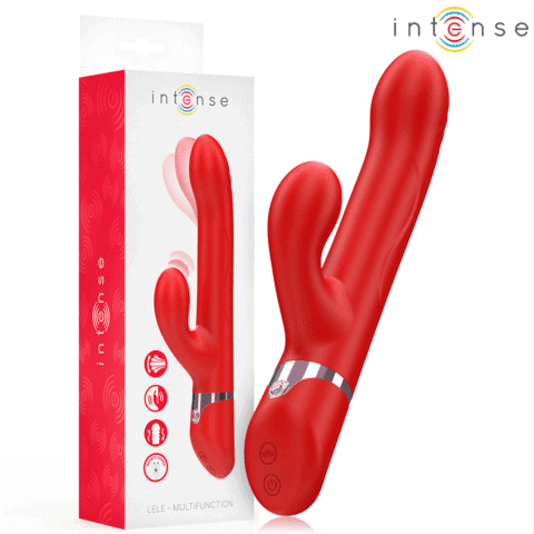 Lele vibrateur multifonction rotatif & oscillant & stimulant rouge — INTENSE