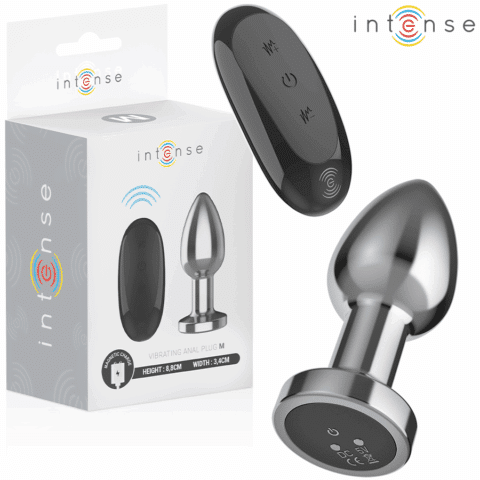 Plug anal 10 vibrations métal avec télécommande M