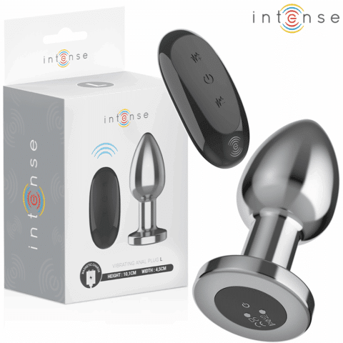 Plug anal 10 vibrations métal avec télécommande L