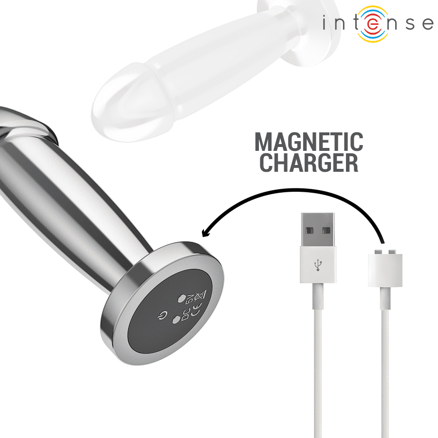 Plug anal 10 vibrations gode métallique avec télécommande S — INTENSE, vue 7