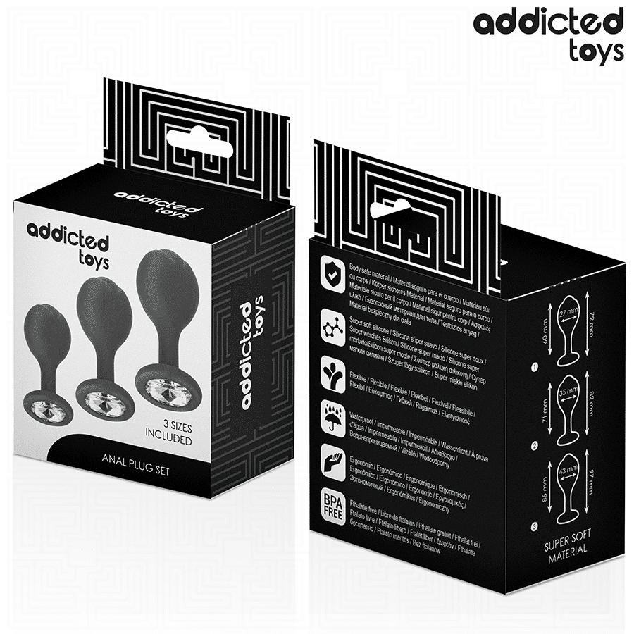 LOT de 3 plug anal avec bijou — ADDICTED TOYS, vue 7