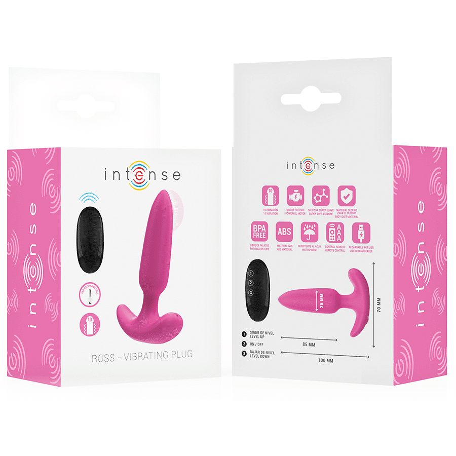 Ross anal plug 10 vibrations rose télécommande — INTENSE, vue 7