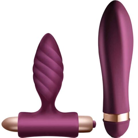 KIT desire vibrateur torsadé + plug anal