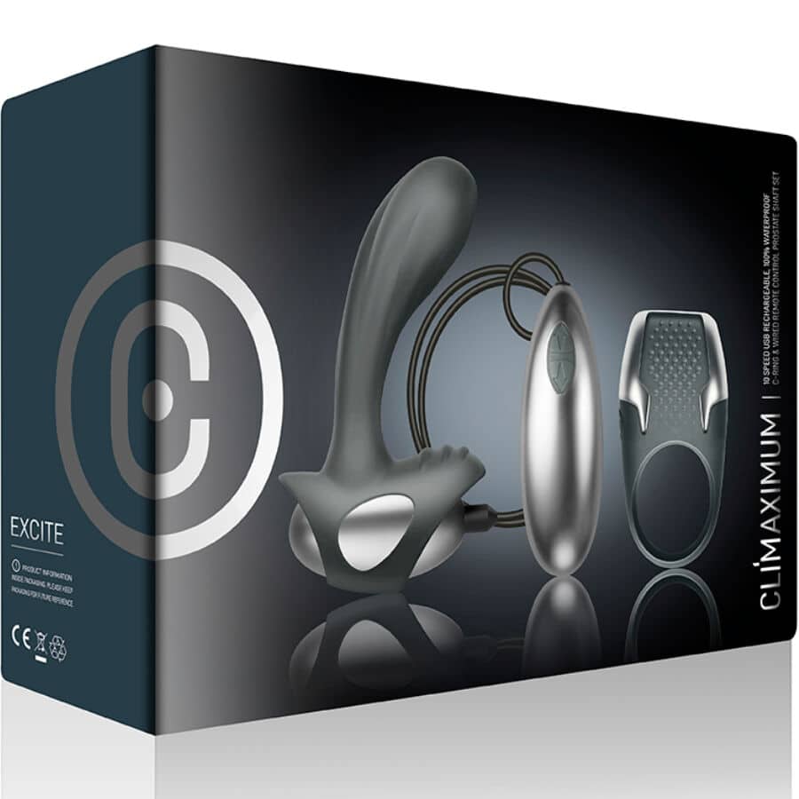 KIT excite anneau pénitentiaire + masseur de prostate à FIL — CLIMAXIMUM, vue 4