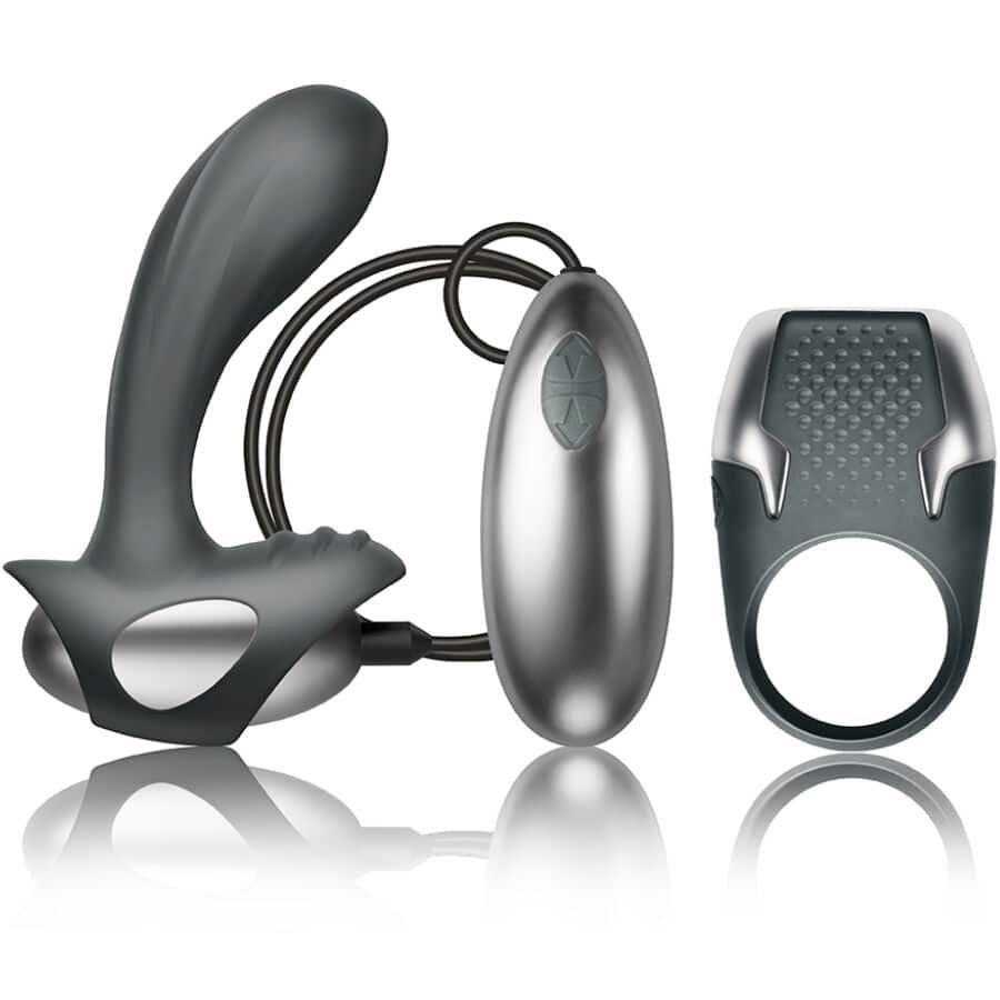 KIT excite anneau pénitentiaire + masseur de prostate à FIL — CLIMAXIMUM