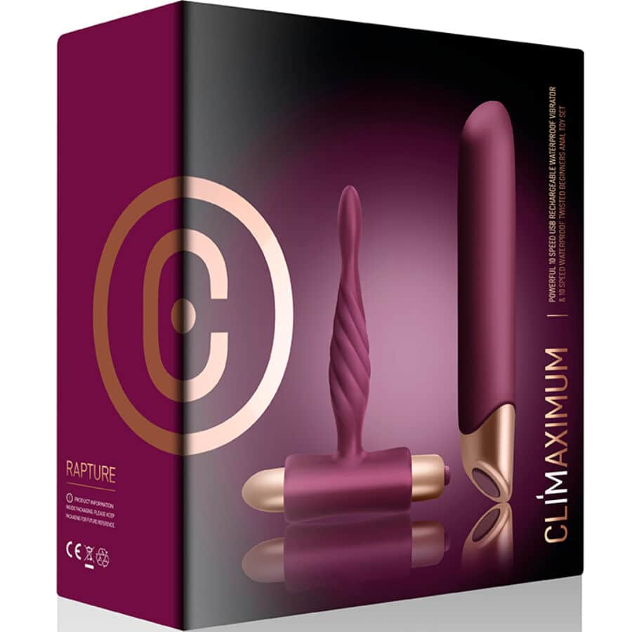 KIT rapture vibrateur classique + plug anal débutant — CLIMAXIMUM, vue 4