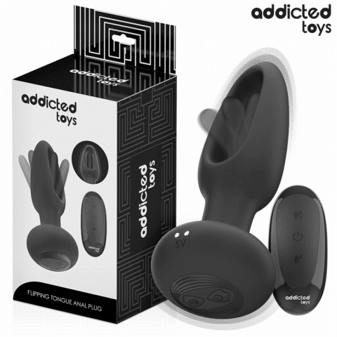 Plug anal avec langue vibrante et télécommande — ADDICTED TOYS