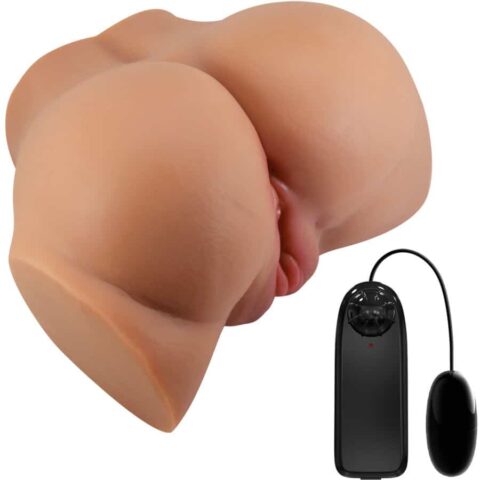 Vibrateur emilia ASS avec vagin réaliste et chair d'anus télécommande — CRAZY BULL
