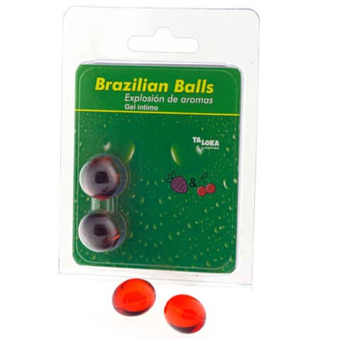 2 Boules brésiliennes gel intime fraise & cerise — TALOKA