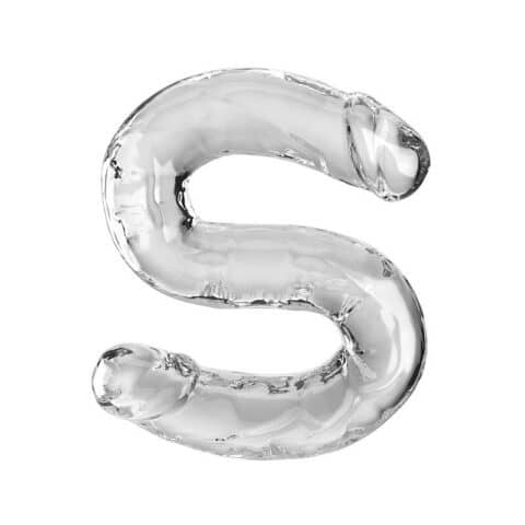 Double trouble double gode 46 CM transparent — KING COCK