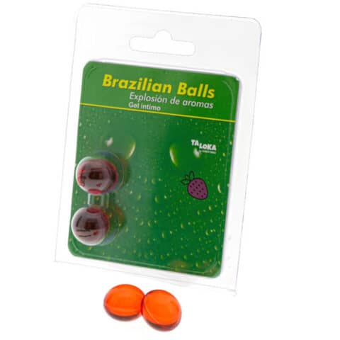 2 Boules brésiliennes gel intime fraise — TALOKA
