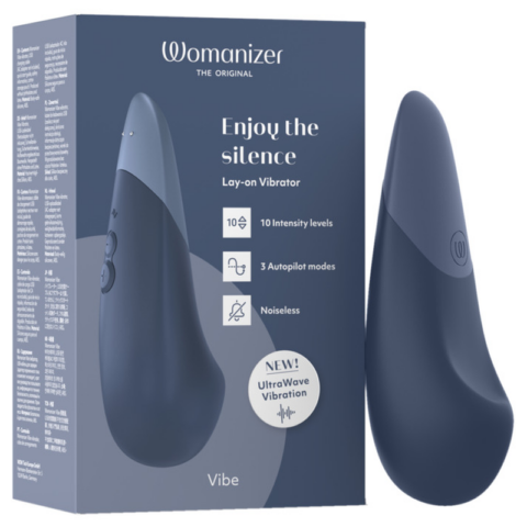 Vibe lay-on vibrateur silencieux bleu foncé — WOMANIZER