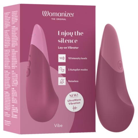 Vibrateur silencieux vibe lay-on rose foyer — WOMANIZER