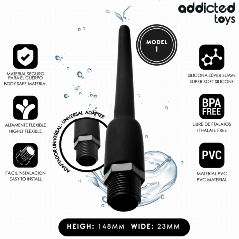 Nettoyant anal avec adaptateur universel modèle 1 — ADDICTED TOYS