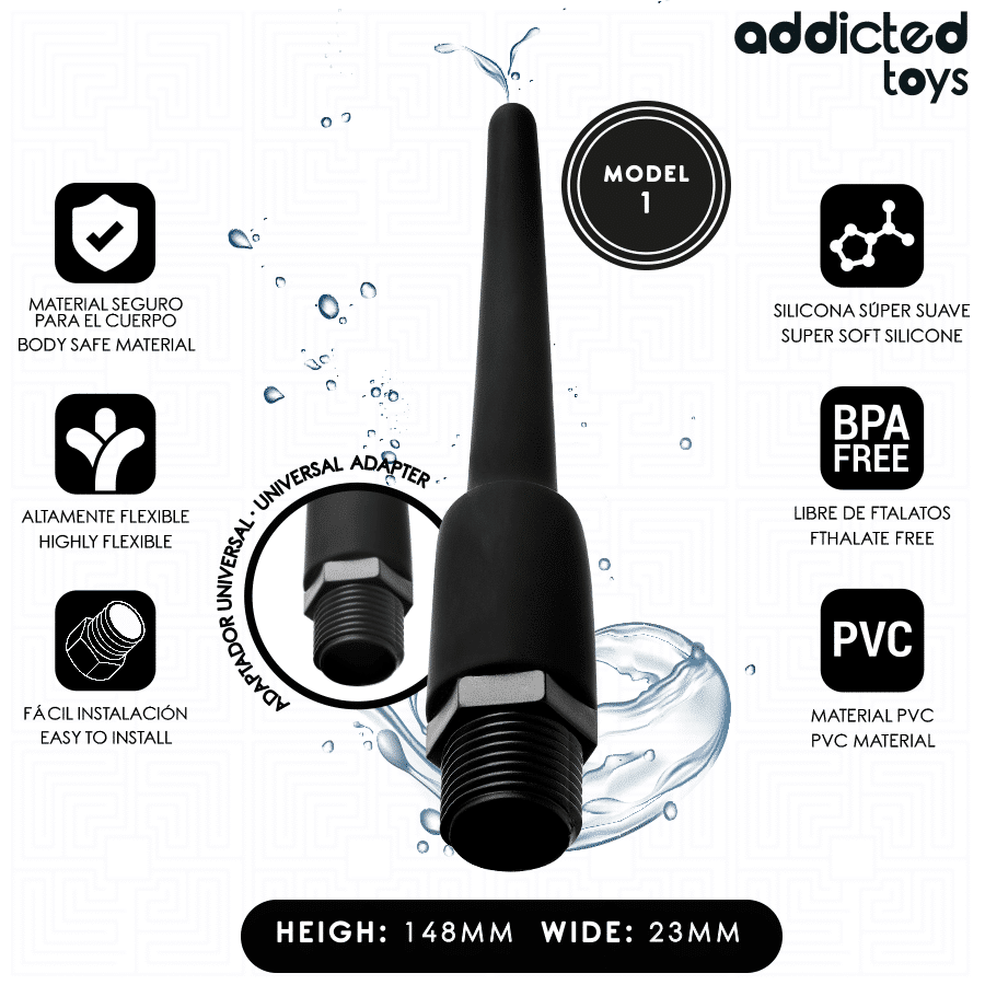 Nettoyant anal avec adaptateur universel modèle 1 — ADDICTED TOYS