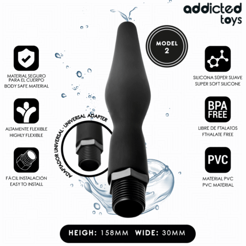 Nettoyeur anal avec adaptateur universel modèle 2 — ADDICTED TOYS