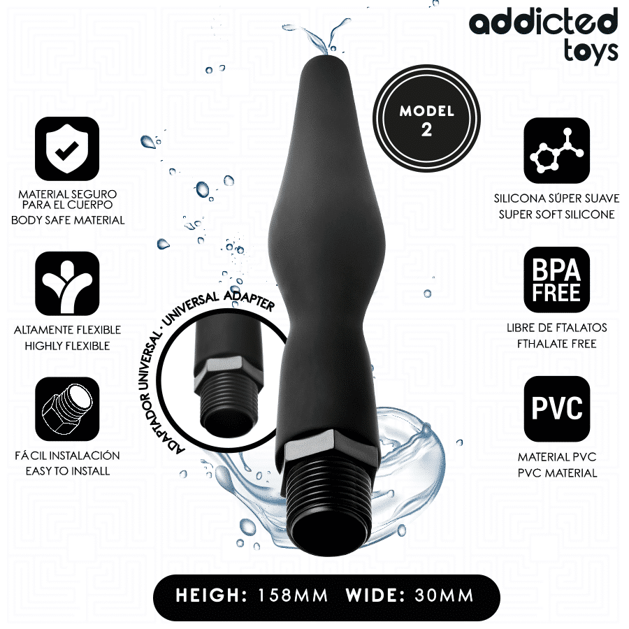 Nettoyeur anal avec adaptateur universel modèle 2 — ADDICTED TOYS