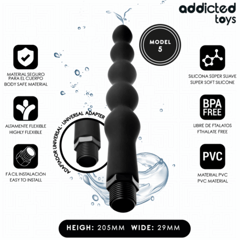 Nettoyeur anal avec adaptateur universel modèle 5 — ADDICTED TOYS