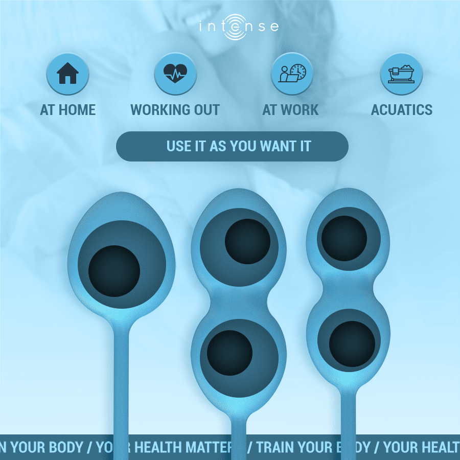 Charli kegel ball KIT bleu — INTENSE, vue 3