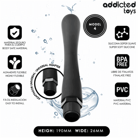 Nettoyeur anal avec adaptateur universel modèle 4 — ADDICTED TOYS