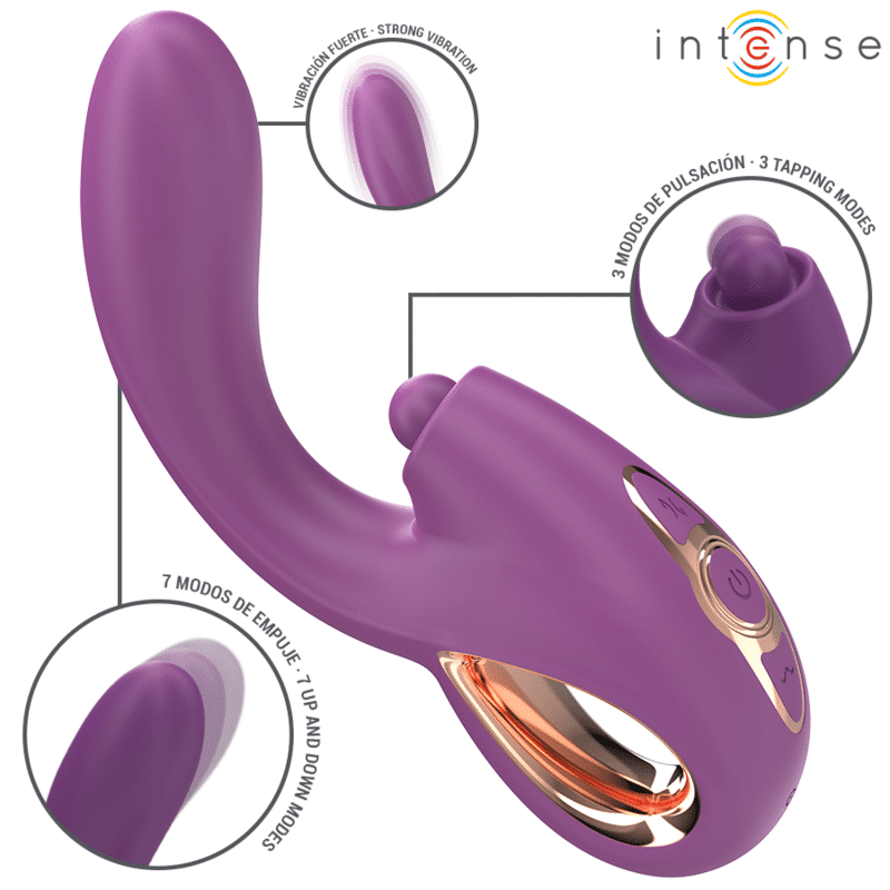 Lali vibrateur multifonction point G tapping & thrust & vibration violet — INTENSE, vue 2