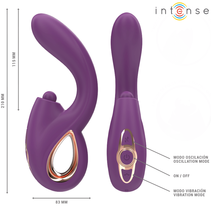 Lali vibrateur multifonction point G tapping & thrust & vibration violet — INTENSE, vue 6