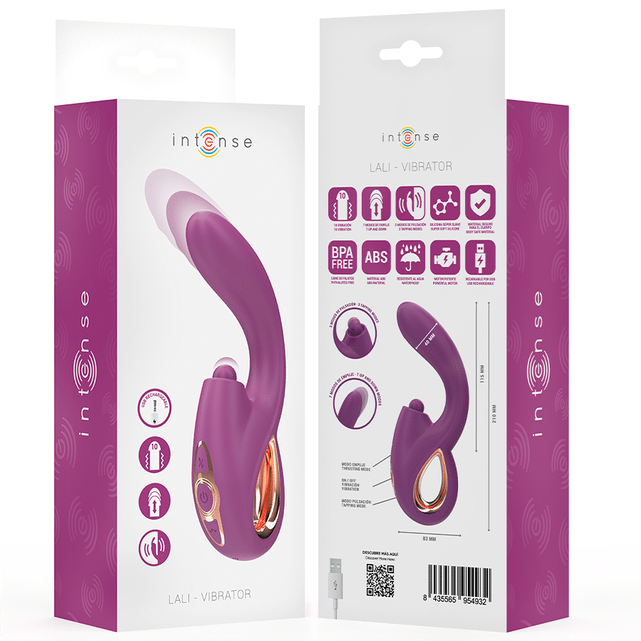 Lali vibrateur multifonction point G tapping & thrust & vibration violet — INTENSE, vue 8