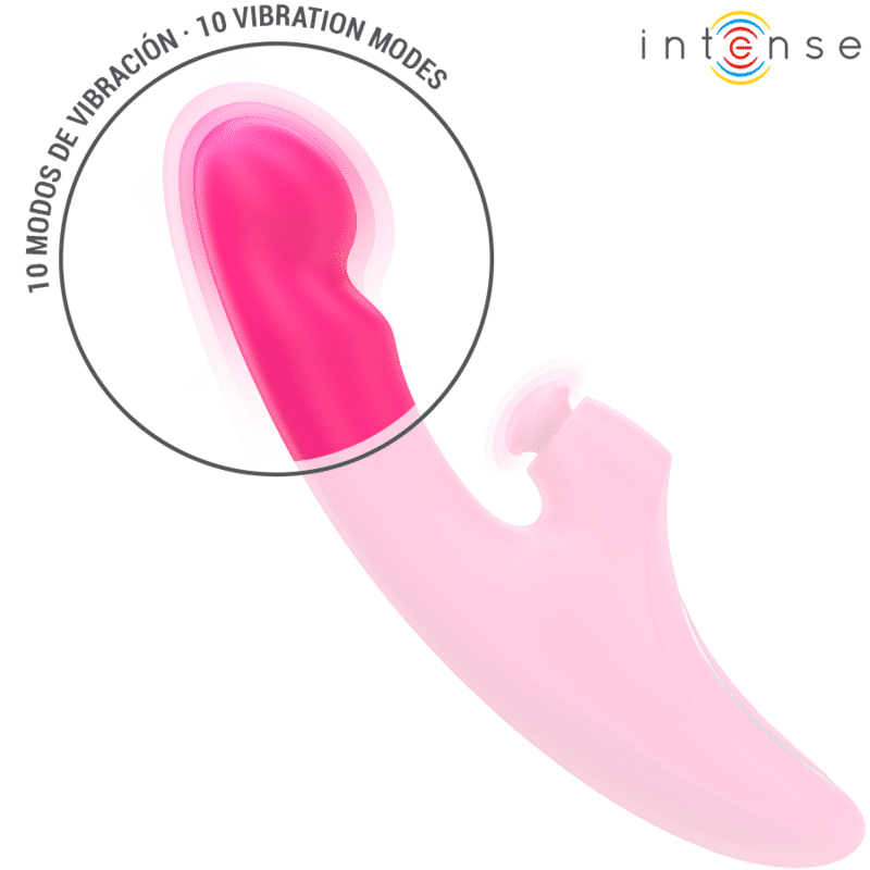EMI vibrateur 13,5 CM multifonction 3 en 1 10 vibrations rose — INTENSE, vue 5