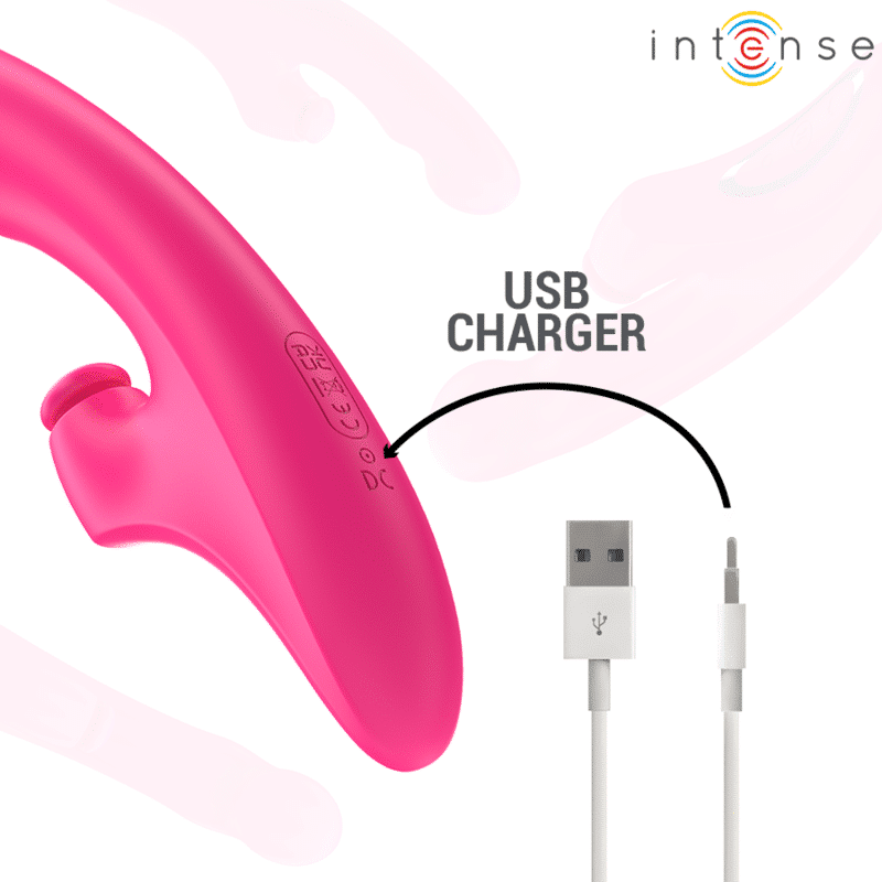 EMI vibrateur 13,5 CM multifonction 3 en 1 10 vibrations rose — INTENSE, vue 7
