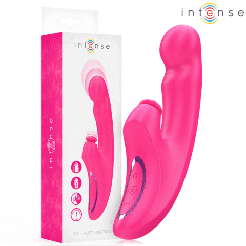 EMI vibrateur 13,5 CM multifonction 3 en 1 10 vibrations rose — INTENSE