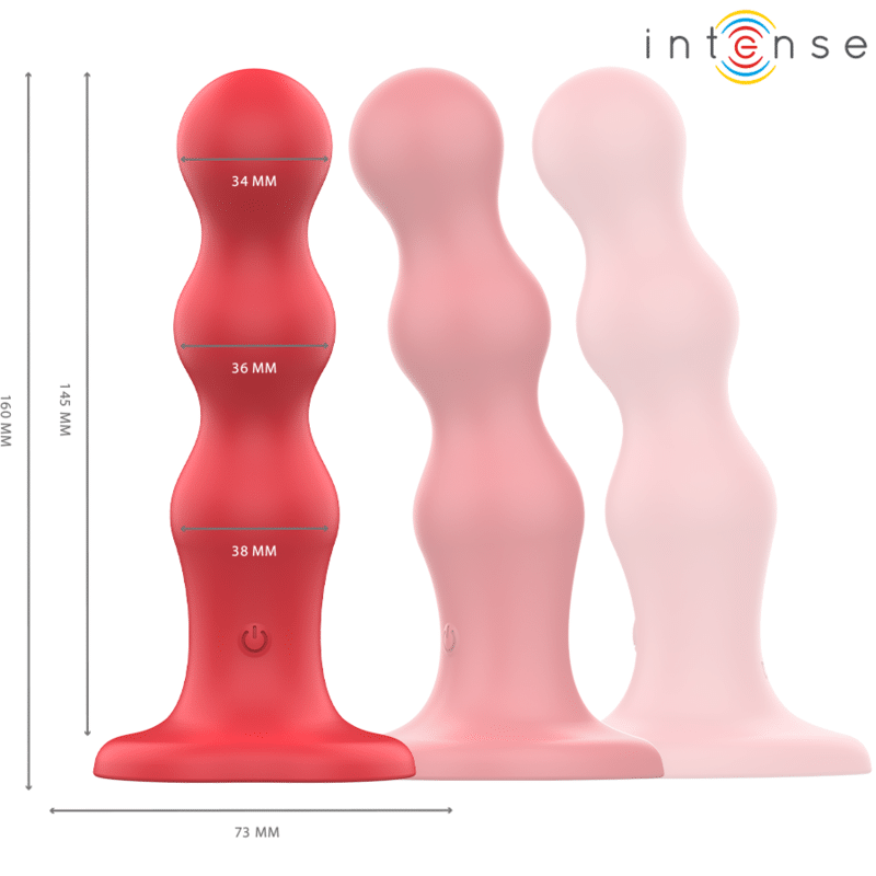Cody vibrateur avec ventouse télécommande rouge — INTENSE, vue 3