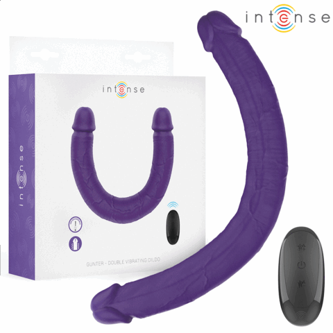 Gunter dildo double vibrateur 40 CM violet télécommande — INTENSE