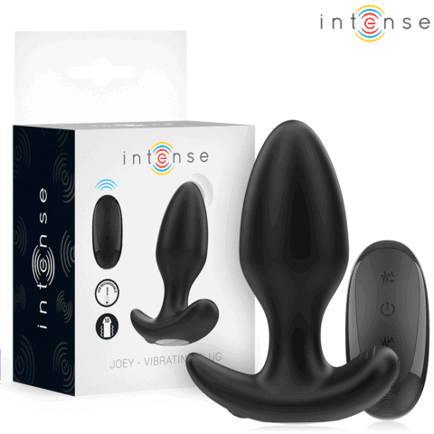 Joey anal plug 10 vibrations noir télécommande — INTENSE