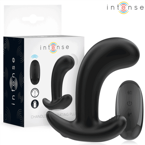 Chandler anal plug 10 vibrations noir télécommande — INTENSE