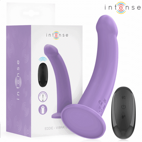 Eddie vibrateur 17,5 CM 10 vibrations violet télécommande — INTENSE