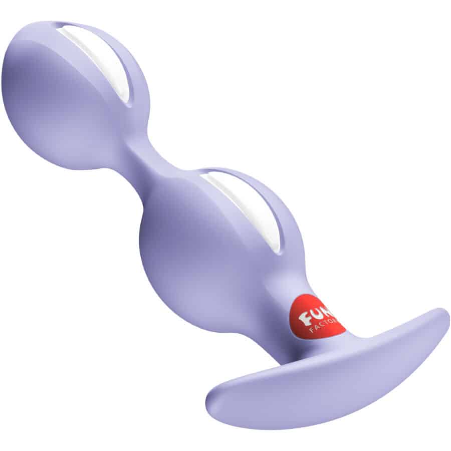 Duo de b-balls plug anal violet — FUN FACTORY, vue 2