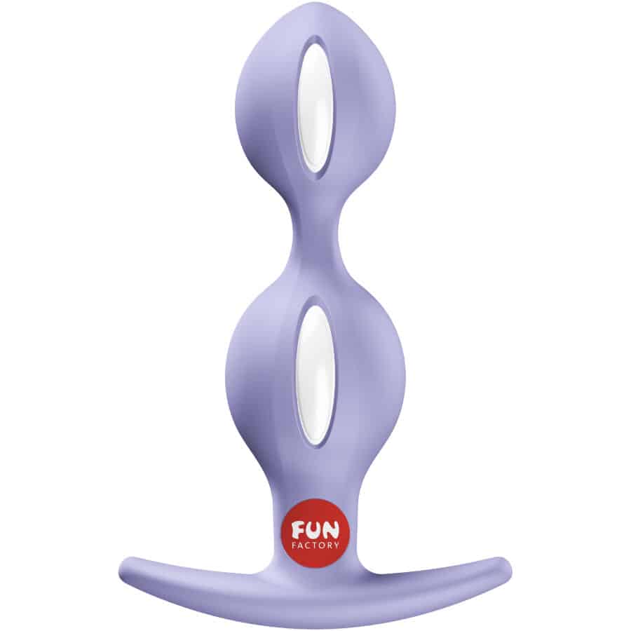Duo de b-balls plug anal violet — FUN FACTORY, vue 3