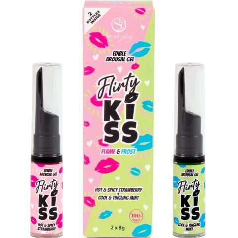 Gels coquins baisers avec effets de sexe oral fraise & menthe 2 X 8 GR