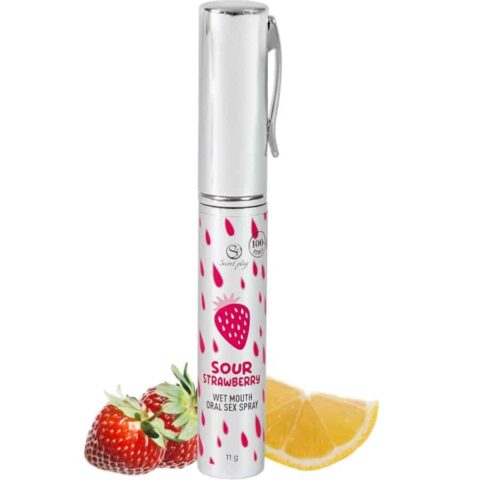 Spray sexuel oral à la fraise acide