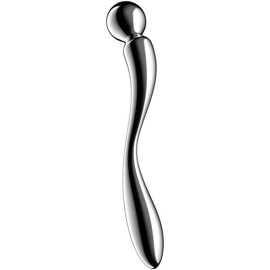 Star force 2 godemichet double en acier inoxydable — SATISFYER