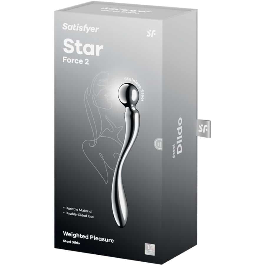 Star force 2 godemichet double en acier inoxydable — SATISFYER, vue 5