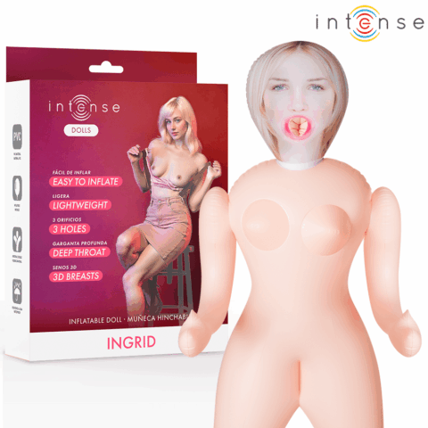 Poupée gonflable ingrid à trois orifices