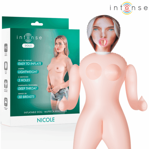 Poupée gonflable nicole à trois orifices
