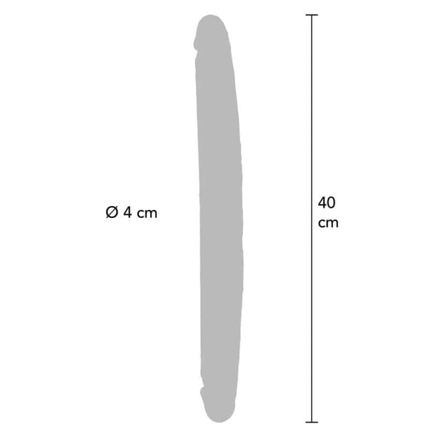 Godemichet en silicone à double extrémité caramel 40 CM — GET REAL, vue 3